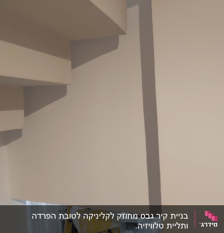 קיר גבס עם מדרגות צמודות